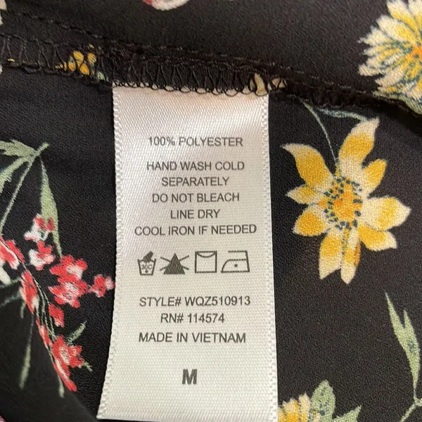 Pleione black floral blouse - Image 5