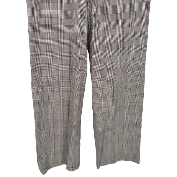 Dickies Womens Brown Glen Plaid Wide Leg Trouser Pants Size 0R Preppy Grunge - Image 10