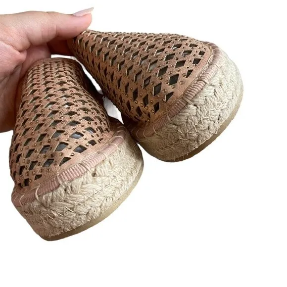 Catherine Malandrino Size 6 Melchior Espadrille‎ Slip On Loafers Rose Gold NWT - Image 2