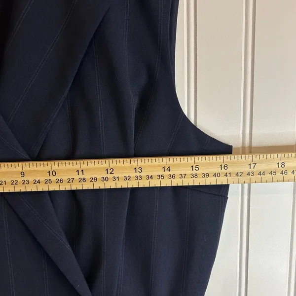 ANTONIO MELANI women Dark Blue Striped Jumpsuit size 6 - Image 9