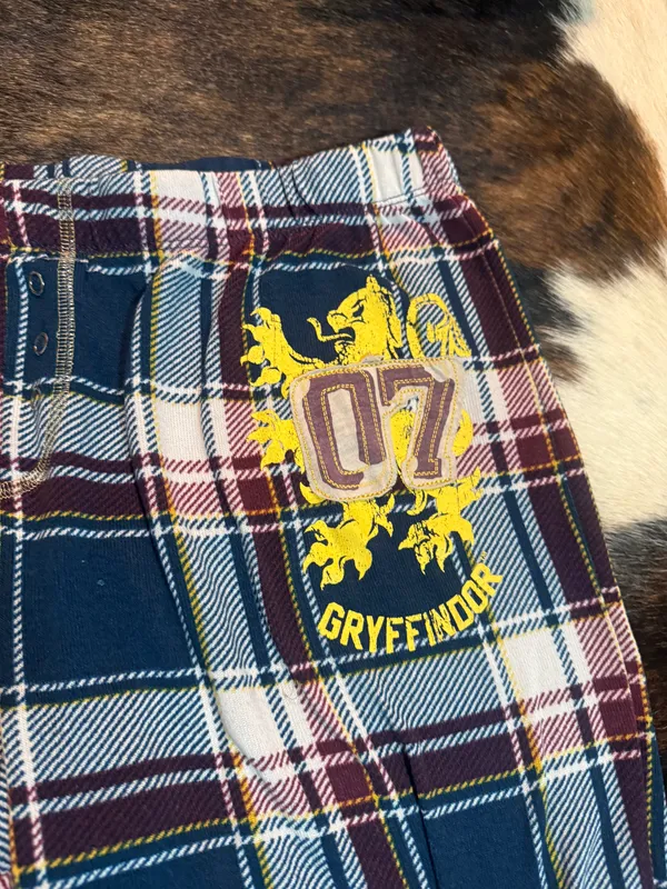 Harry Potter Hogwarts Gryffindor Pajama Sweatpants Lounge Plaid Sleepwear - Image 2