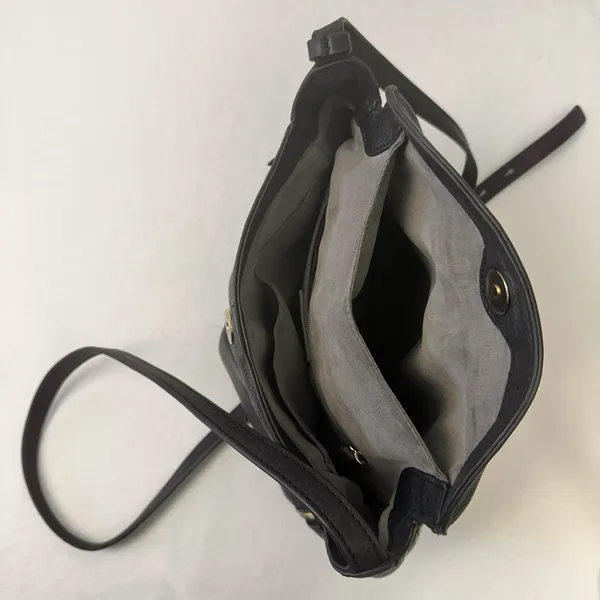 Vince Camuto Crossbody Women's Leather Black Bag Shoulder Purse Classic Pebbled - Image 8