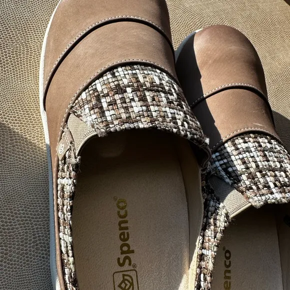 Elegant Brown Women's Mules with Patterned Trim - Image 5