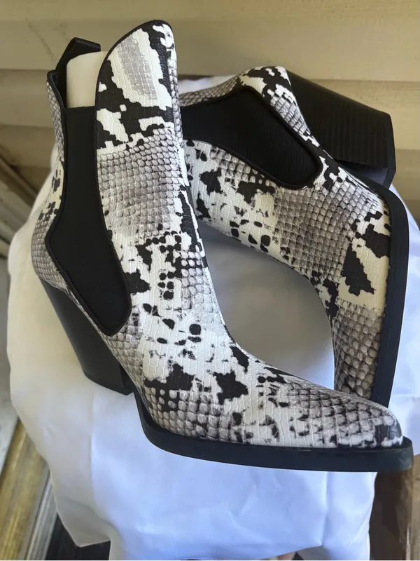 Zara trafaluc snake print western cowboy boots - Image 10