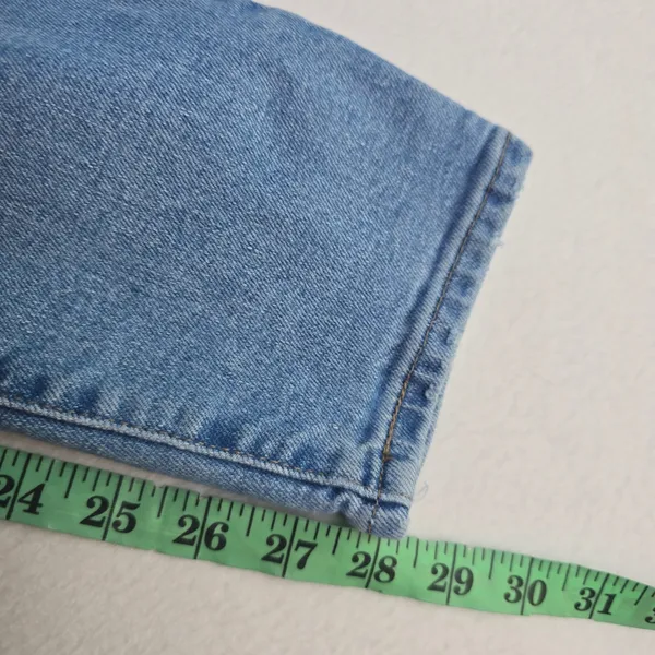 Levis High Waisted Mom‎ Jeans Medium Wash Blue Tapered Leg Stretch Denim Size 29 - Image 8