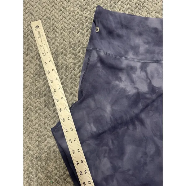 lululemon Women's Align High-Rise 25 Tie Dye Blue Stretch Knit Yoga Leggings 20 - Image 9