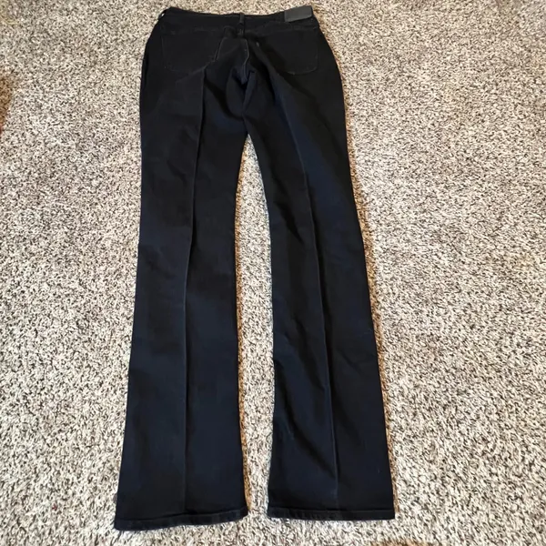 Levis 505 Straight‎ Leg Jeans Womens 28 Black Stretch Mid Rise Denim Pants - Image 7