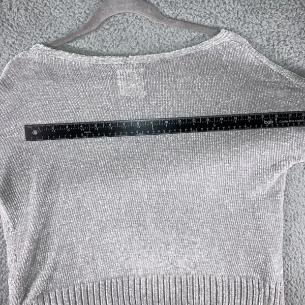 Hollister Chenille Sweater Women Small Oversized V Neck‎ Chunky Soft Cozy - Image 7