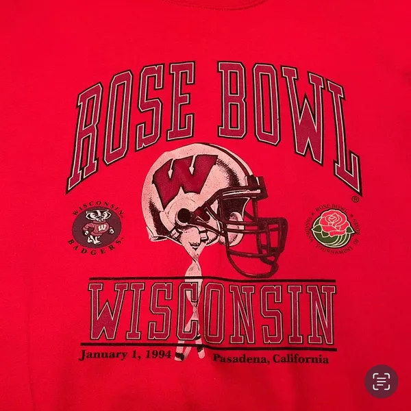 National Collegiate Athletic Association ‼️Wisconsin Badger Rose Bowl Crewneck Sweatshirt‼️ - Image 2