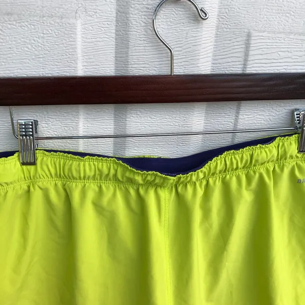 Nike Women’s Shorts Dri-Fit Fold Over Yellow Purple Medium - Image 6