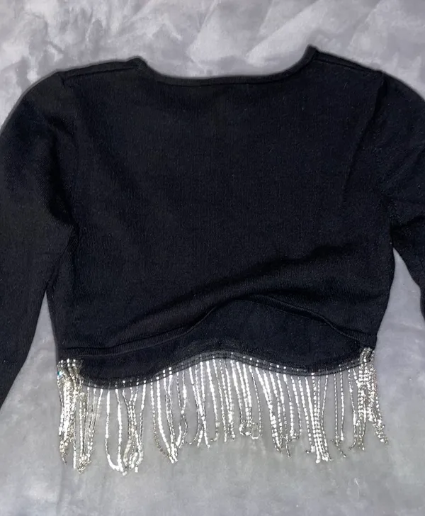 Forever 21 Sequin Fringe Crop Top - Image 2