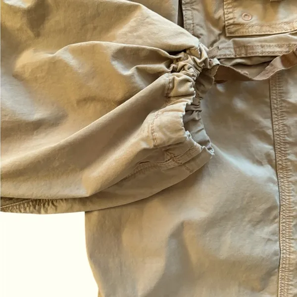 American Eagle Real Good Parachute Baggy Jogger Sz 8 Cargo Pockets Khaki - Image 5
