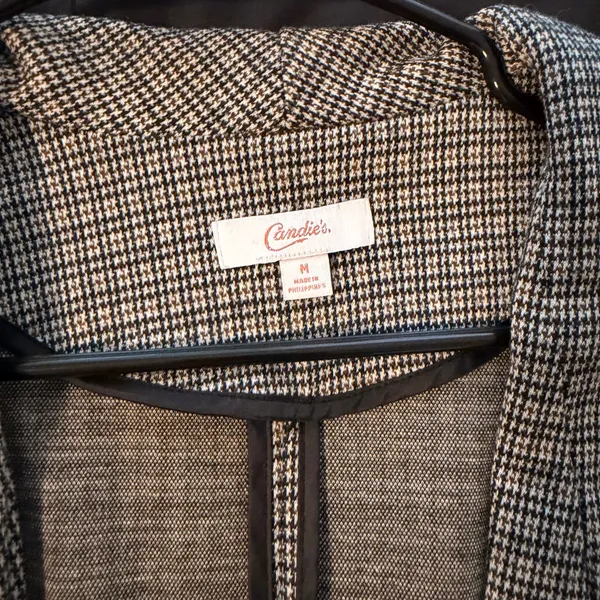 Houndstooth Blazer Gray Size M - Image 2