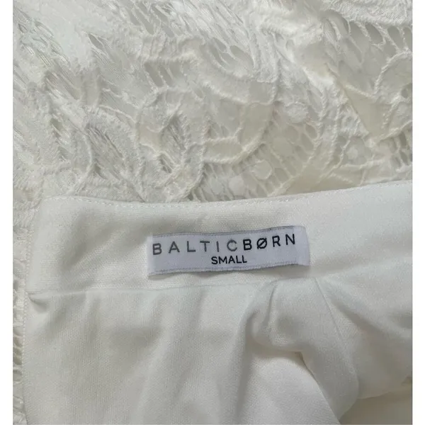 Baltic Born White Aria Lace Column Dress Size Small‎ - Image 2