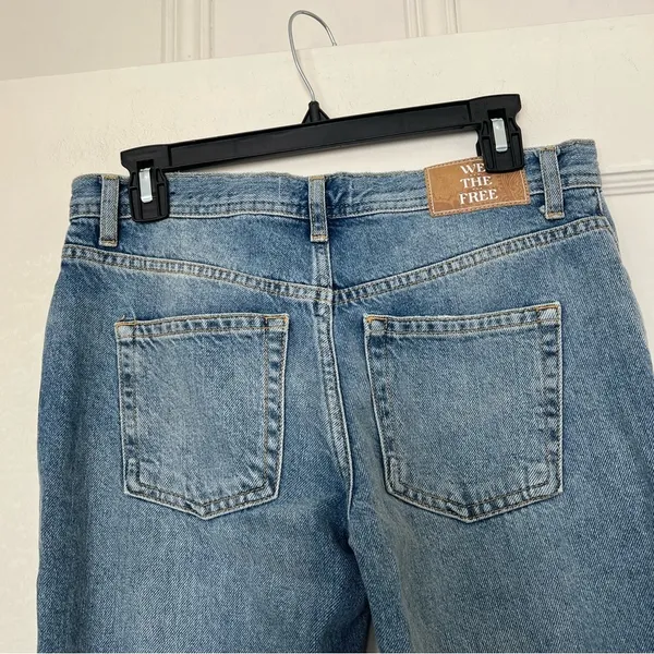 We The Free Jeans Free People Maggie Straight Leg Distressed Jeans Size 25 NWOT - Image 6
