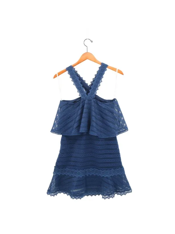 NWT Foxiedox Lucy Ruffle Sleeveless Party Mini Dress S - Image 6