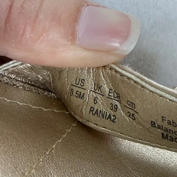 Franco Sarto Rania 2 Champagne Gold Glitter Square Toe‎ Heeled Sandals 8.5M - Image 2