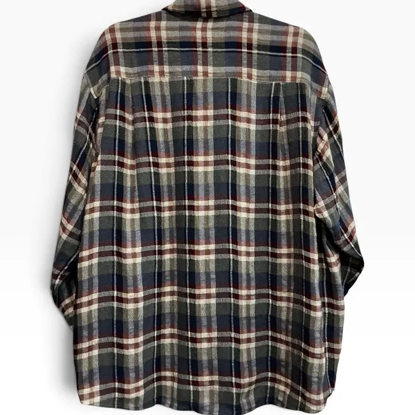 Jenni Kayne O'Keefe Oversized Boyfriend Plaid Flannel Shirt Small Relaxed Fit - Image 2