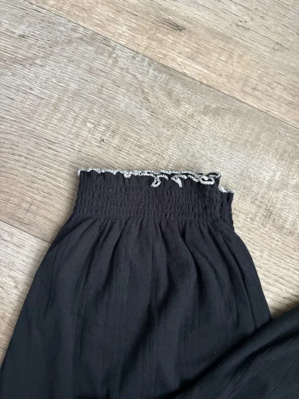 NWT Aerie Pointelle Balloon Pajama Pant in Black Sz XS - Image 3