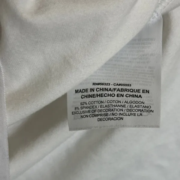 Nike White Short Sleeve Women's Bodysuit (Size Medium) - Image 7