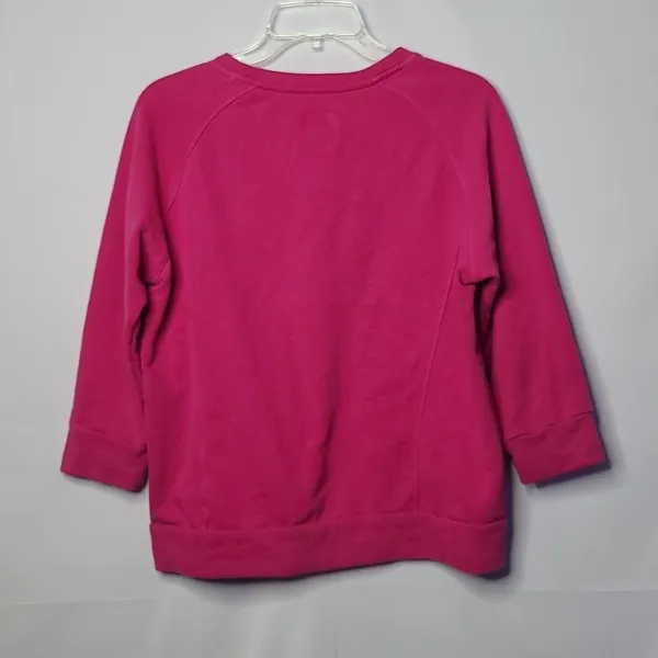 The North Face pink pullover sweatshirt sz Large - Image 6