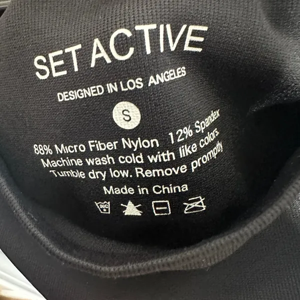 SET‎ ACTIVE Leggings Womens S Black Sculptflex Ribbed Seamless High Rise Gym - Image 4