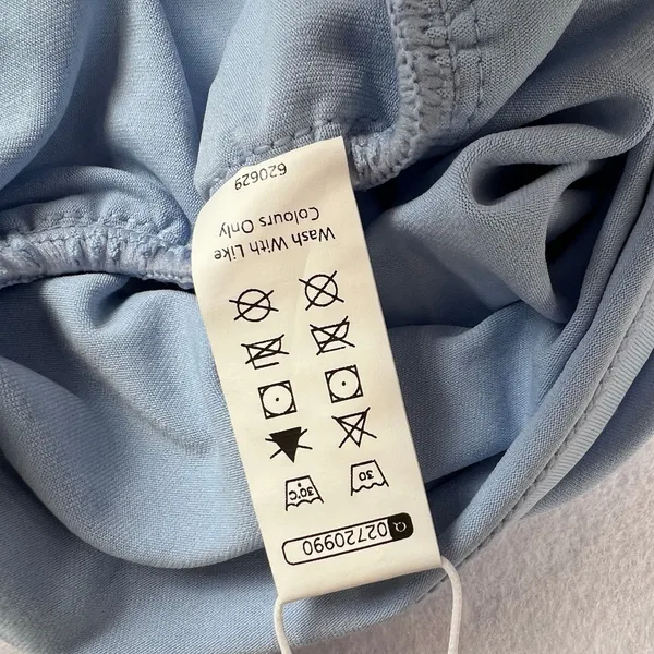 Halara NWT Crossover V-Neck Ruched Blouse Cap Sleeve Angel Falls Blue Top Size S - Image 11