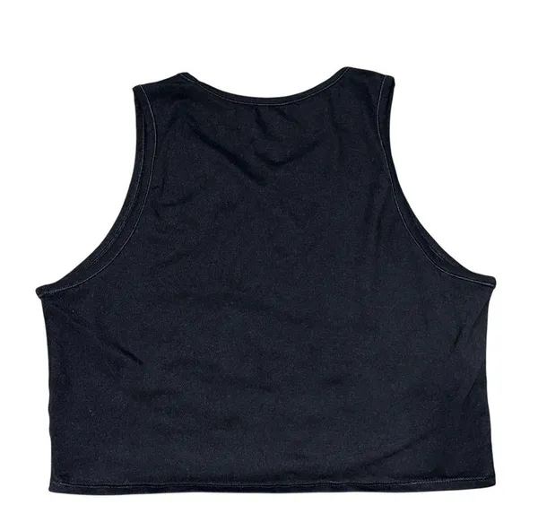 Girlfriend Collective Black Cropped Tank size Medium - Image 4