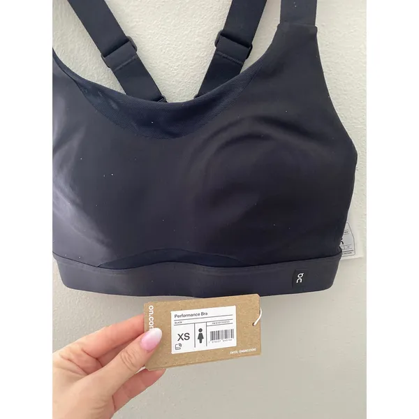 New On Cloud Performance Sports Bra Black Size XS High Support Activewear - Image 2
