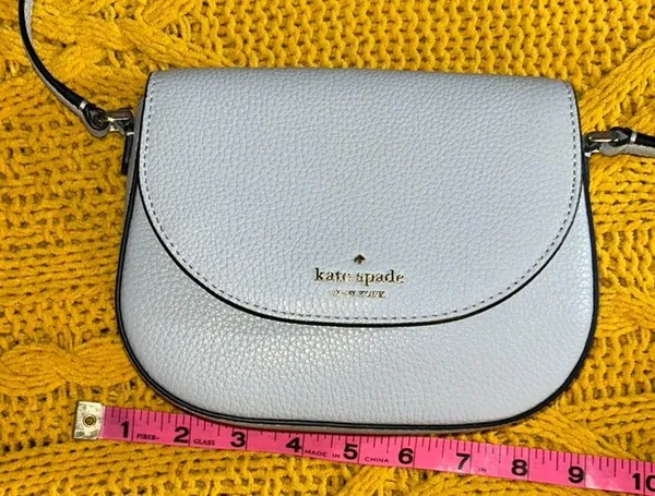Kate Spade Leila Mini Periwinkle Pebbled Leather Crossbody Bag - Image 9