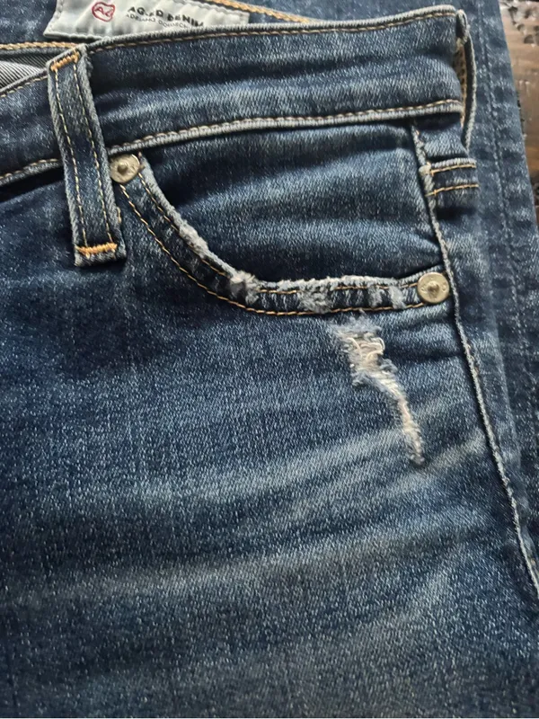 AG Adriano Goldschmied The‎ Legging Ankle Jeans Raw Hem Size 25R - Image 6