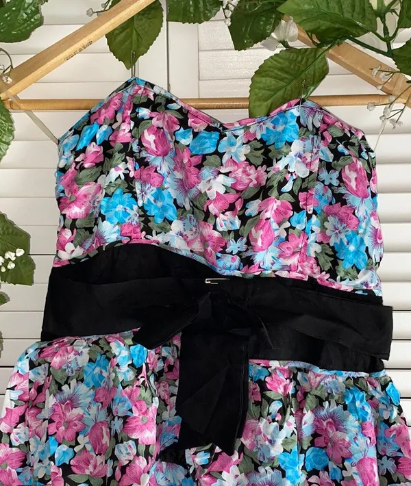 Paradis miss Strapless Floral Ruffle Mini Dress - Image 3