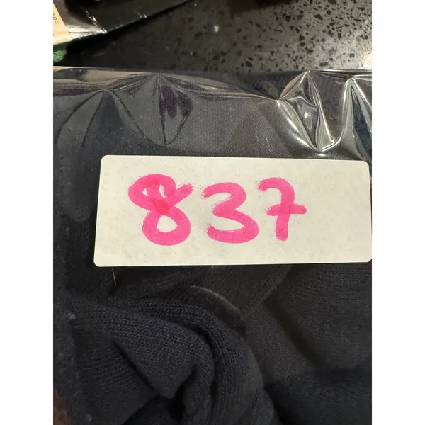 Abercrombie & Fitch Navy Blue Cropped Graphic Logo Sweatshirt Womens Small - Image 7
