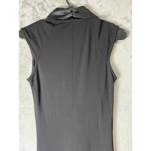 Vintage Y2K Old Hollywood Glam Black Maxi Dress Draped Formal Evening Gown M‎ - Image 4