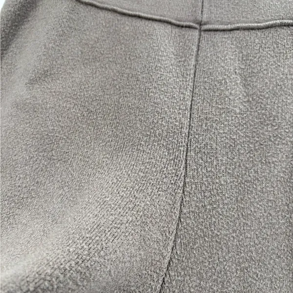 ZARA Knit Wide Leg Pants Brown Fleece Textured Ribbed Hem Pull-On Lounge Small - Image 6