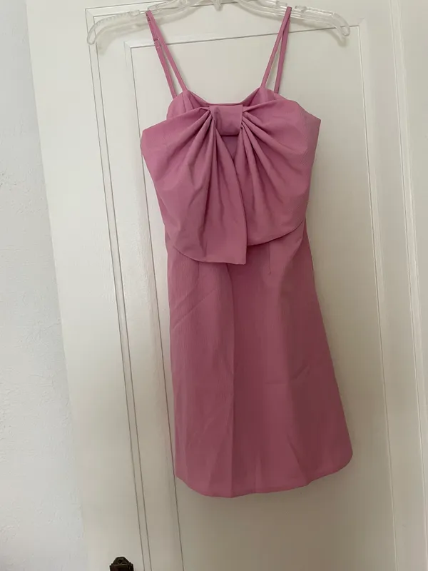 Bow Mini Dress Pink - Image 2