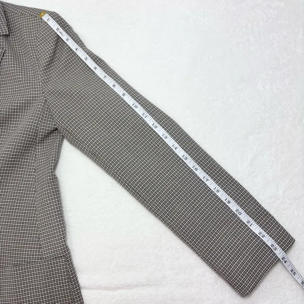 Calvin Klein Notch collar Women's‎ Checkered Blazer Size 6 - Image 10