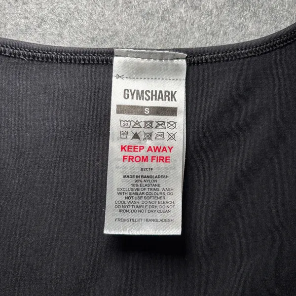 Gymshark Women's S Black Crop Top Athletic Performance Athleisure - Image 2