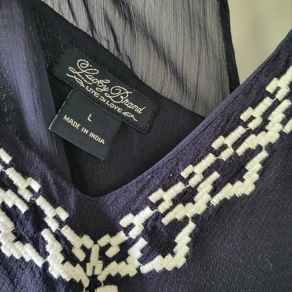 Lucky Brand Tank with Embroidery - Image 3