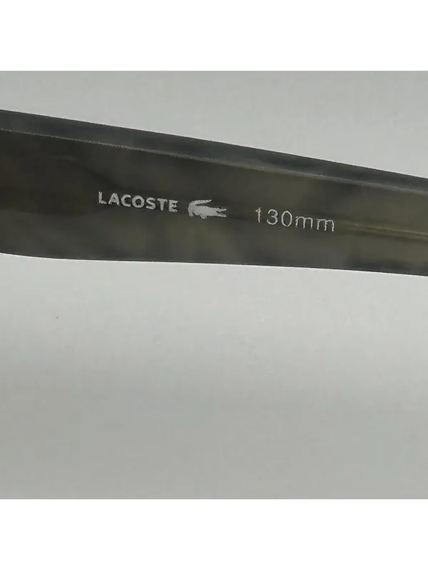 Lacoste Gray Rectangular Sunglasses with Dark Lenses - Image 8