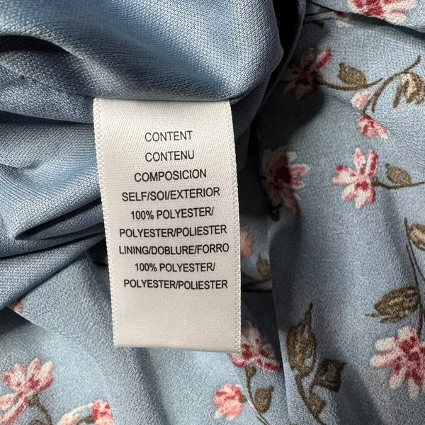 WAYF Dusty Blue Floral Mini Dress XL NWT Wedding Guest Garden Party - Image 10