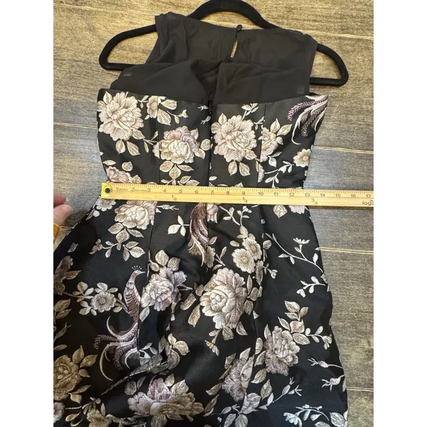 Kate Spade New York Lillianne dress Black Floral Mesh Neckline Size XS Cocktail - Image 11