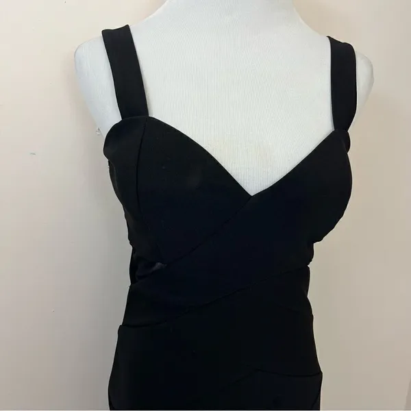 Honey and Rosie Black Bodycon Bandage Dress S/M - Image 3