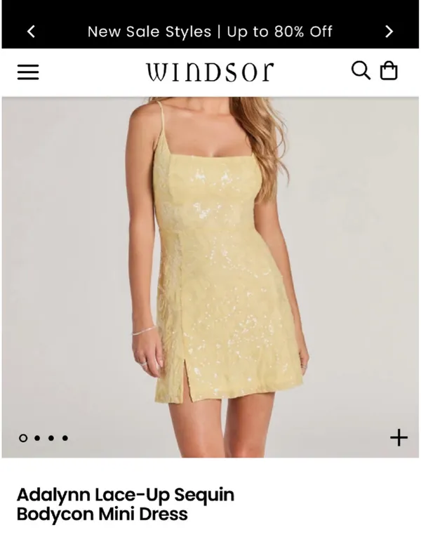 adaylnn lace up sequin bodycon windsor homecoming dress - Image 5