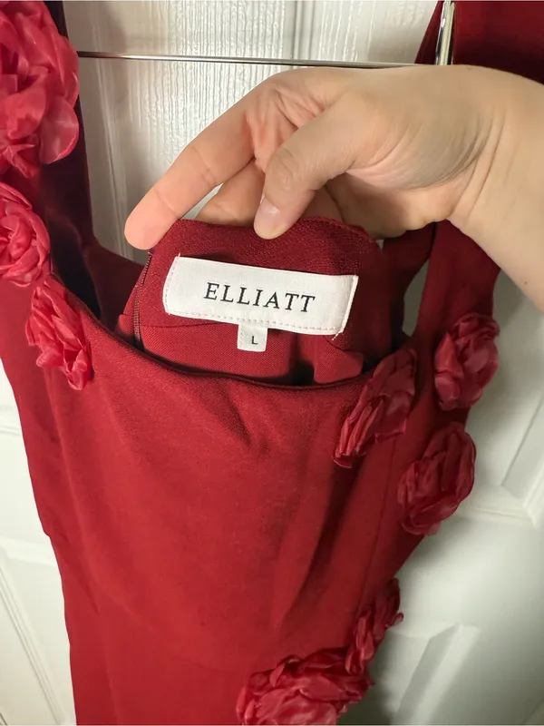 Elliatt Evanora Floral Gown in Red L - Image 8