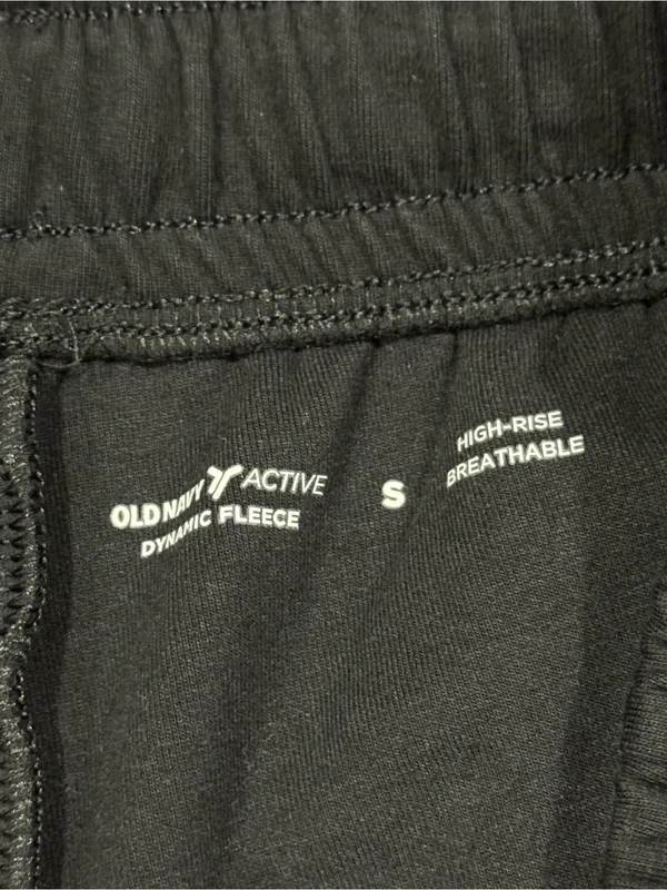 Old Navy Active Black Piped Sweatpants Size Small - Image 2