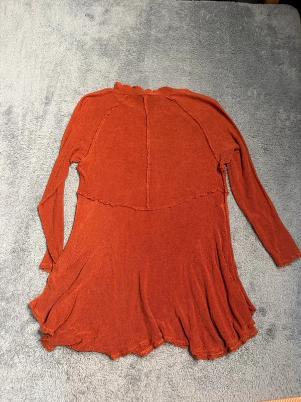 Free people intimately Rust Scoop Neck weekend layering Long Sleeve Top small - Image 10