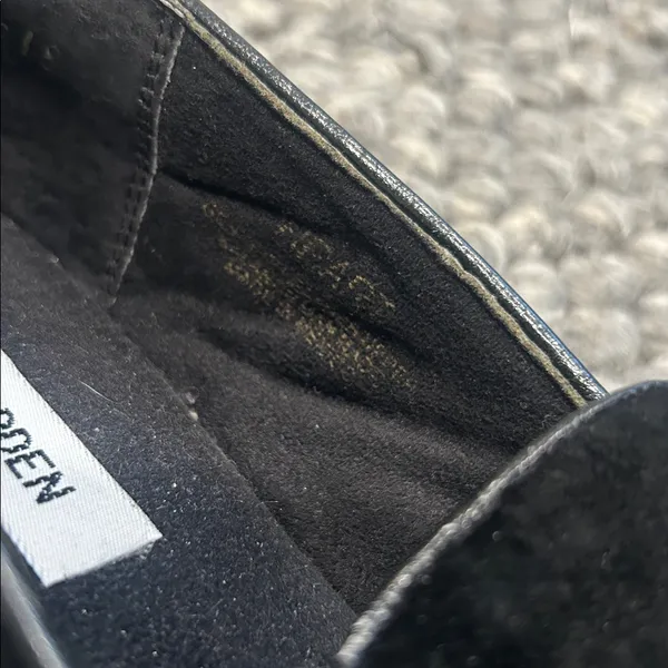 Steve Madden “Heart” Vintage Black Suede Horsebit Loafers Size 8 1/2 B 36518 - Image 6