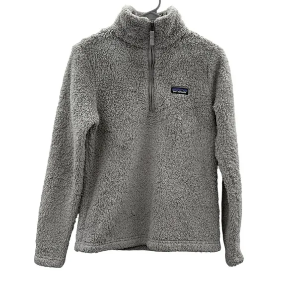 Patagonia Los Gatos‎ Fuzzy Jacket Women’s Size Small Gray 1/4 Zip Long Sleeve - Image 2