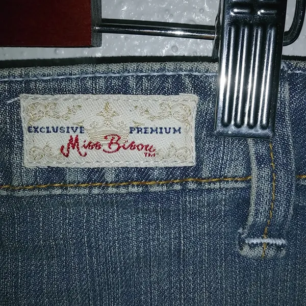 Miss Bisou S Y2K Stitched Star Flap Rivet Pockets Jeans Mini Skirt - Image 5